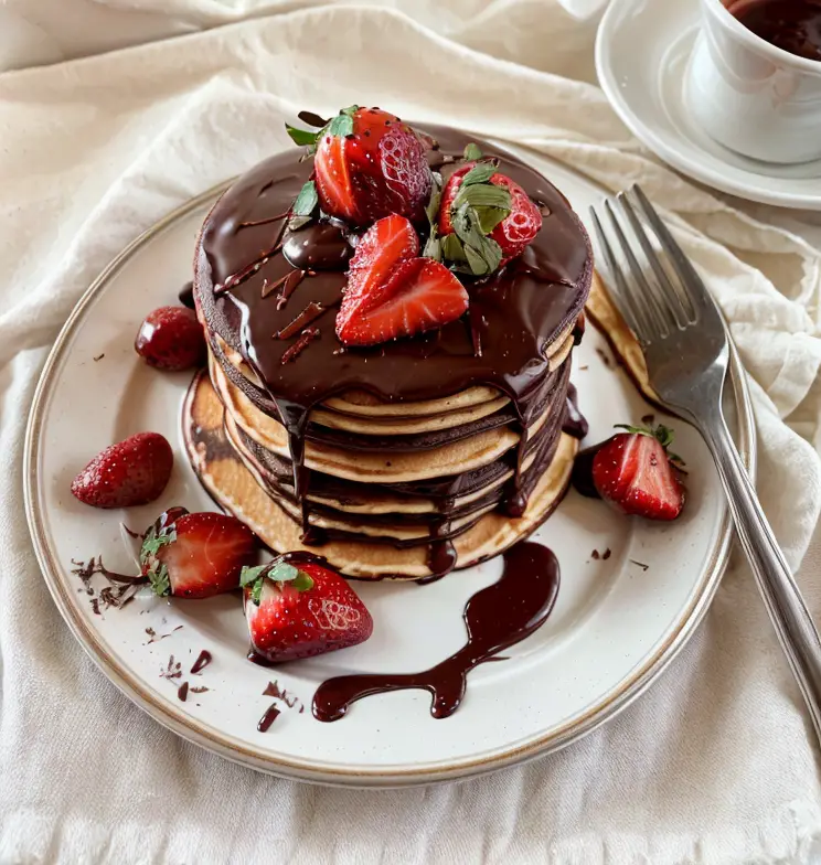 Dark Chocolate Oatmeal Pancakes Recipe