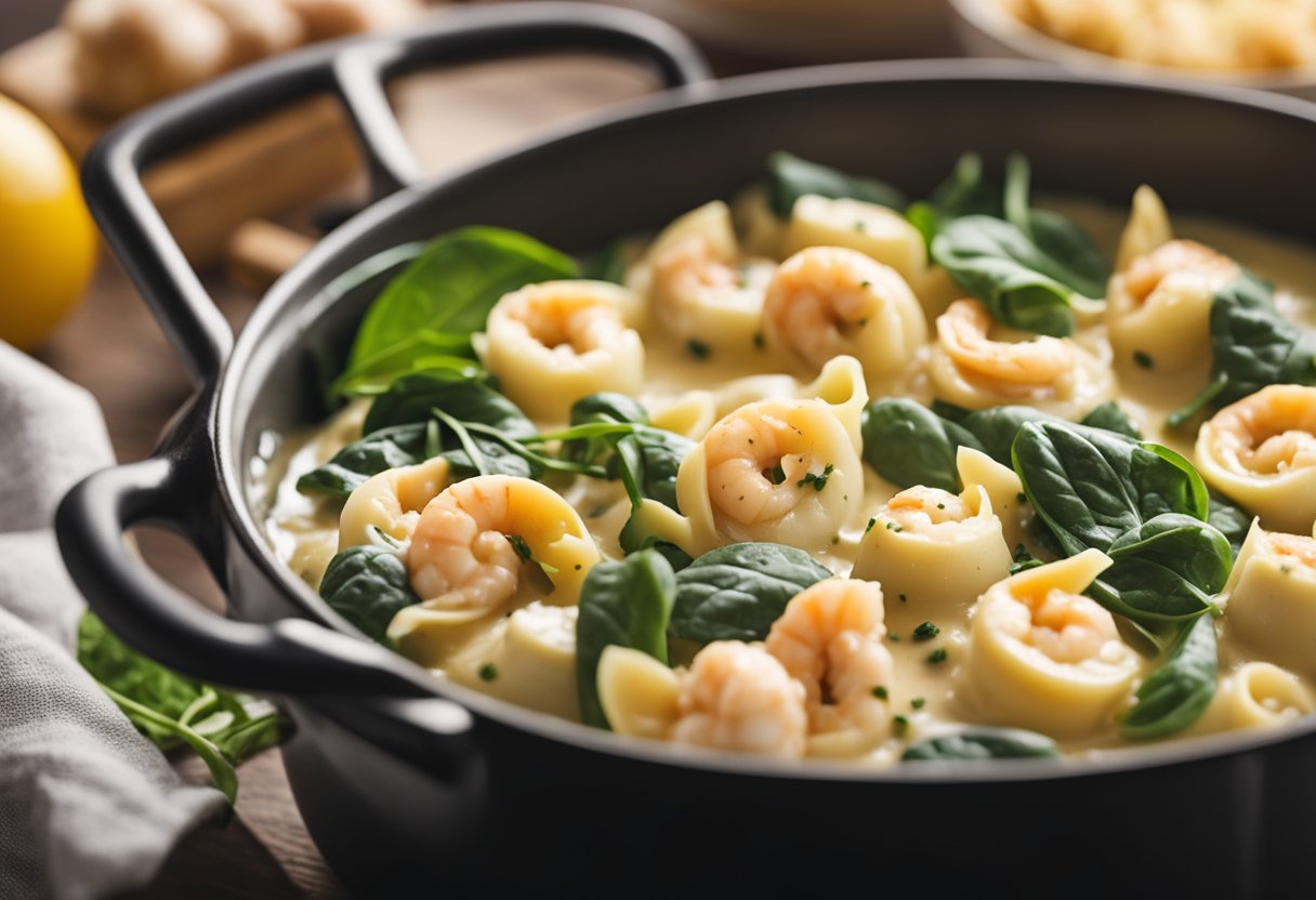 Shrimp and Spinach Tortellini Alfredo Recipe