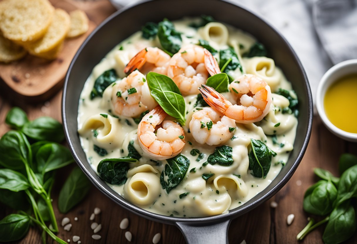 Shrimp and Spinach Tortellini Alfredo Recipe