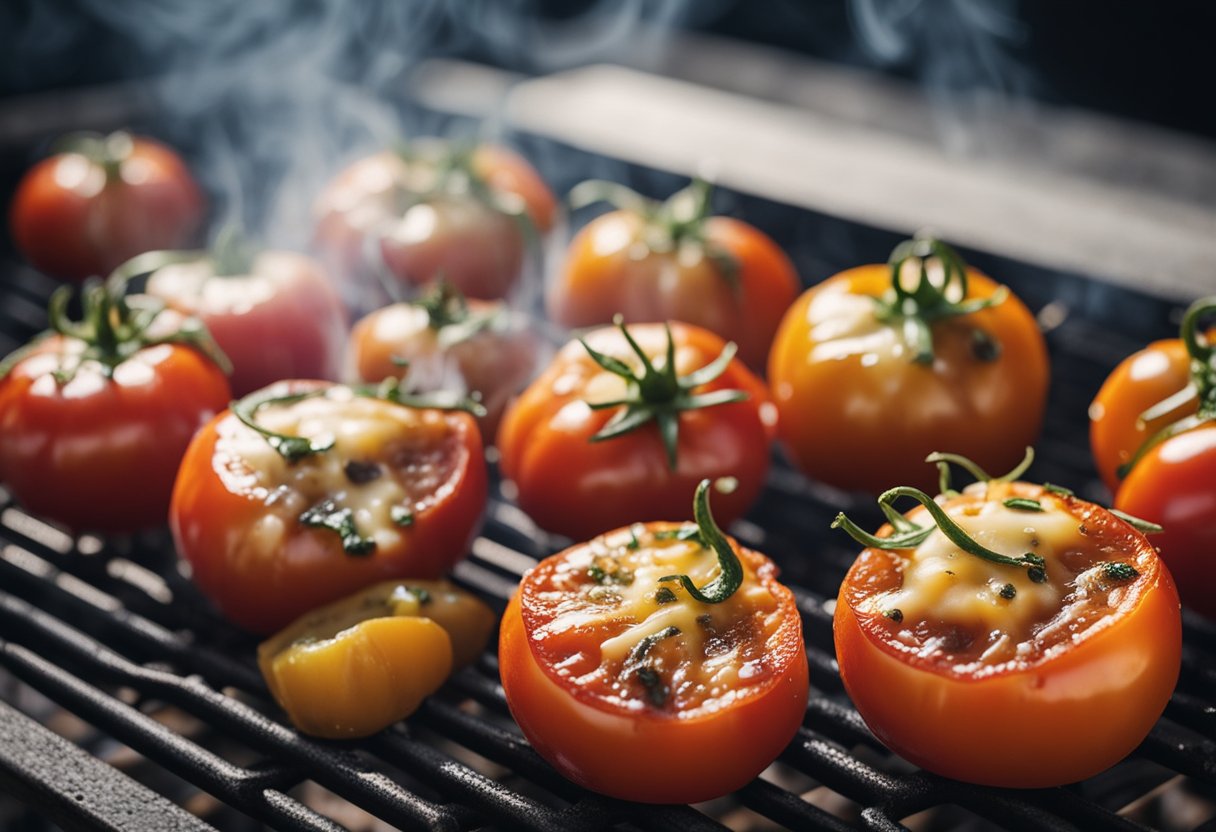 Grilled Tomatoes with Zesty Italian and Cheese