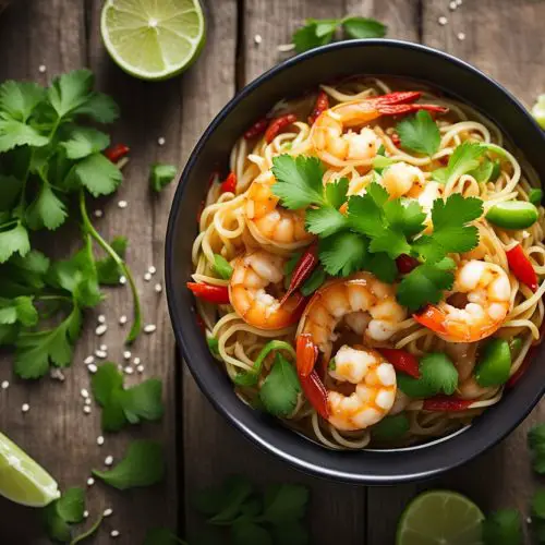 Chili Lime Shrimp Noodle Bowl Recipe