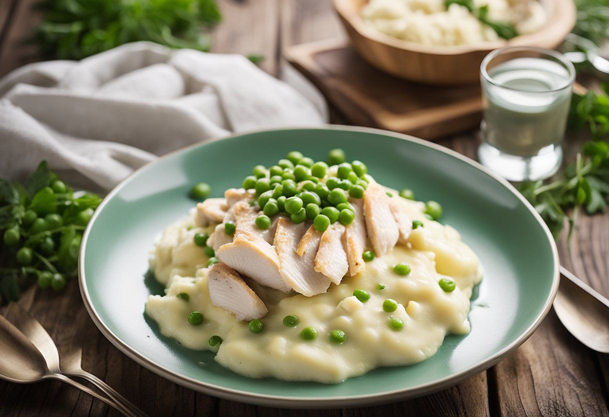 Creamed Chicken over Mashed Potatoes