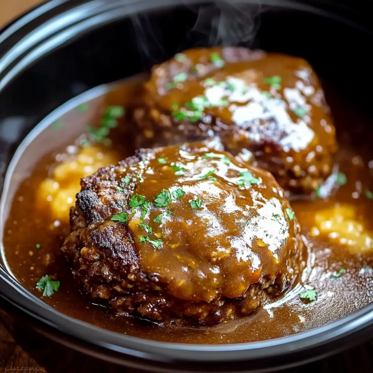 Tagsimple Salisbury Steak Crock Pot